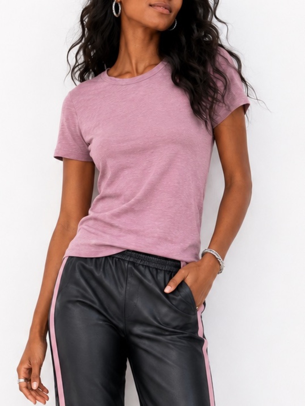 Vince Pink Slub Tee Women’s XS Like New